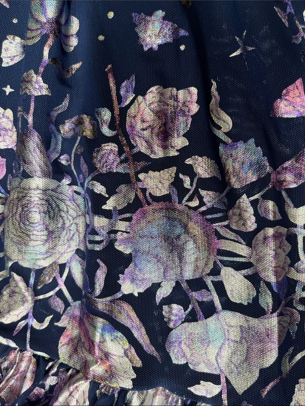 Navy Floral V-Neck Tiered Maxi Dress - Picture 9 of 11